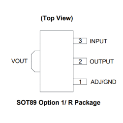 Stabilizator G28N , 3.3V AZ1117CR-3.3TG1 SOT-89